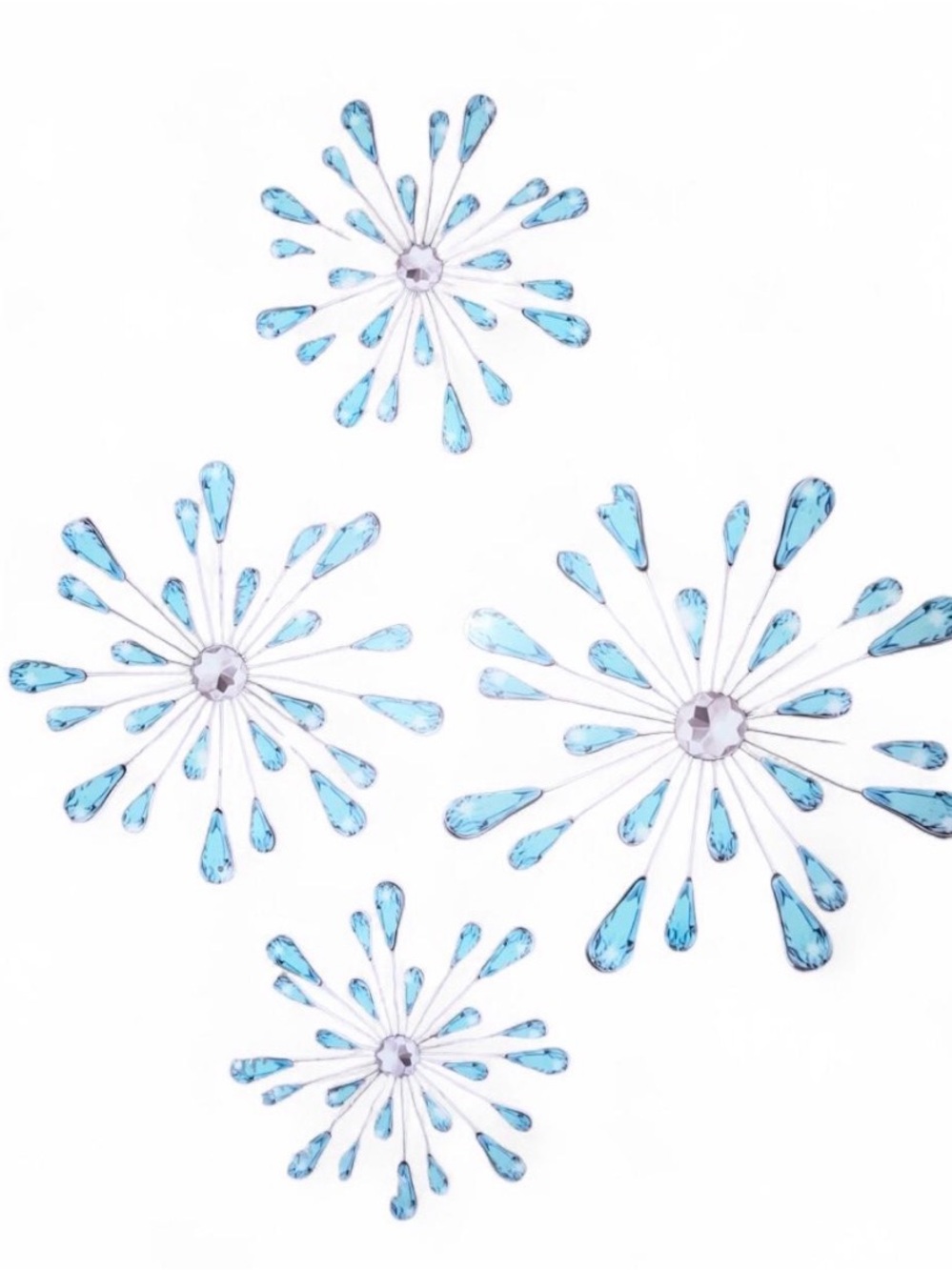 New 4pc Starburst Wall Art Decor